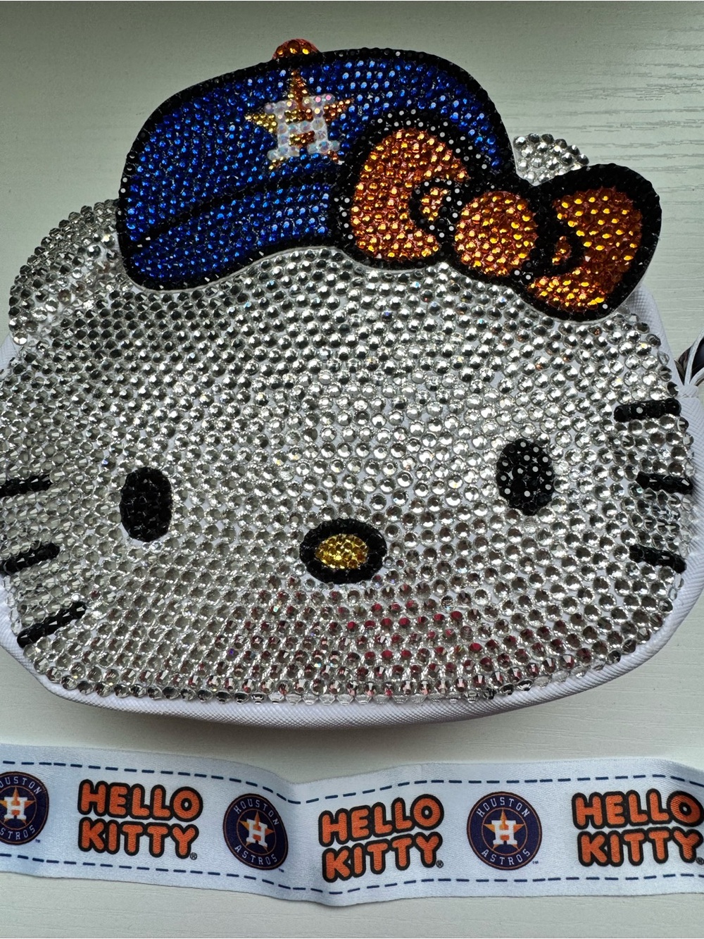 Custom Rhinestone Astros Hello Kitty Bag - Picture 2 of 3